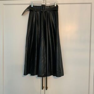 EUC faux leather A line skirt